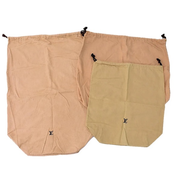 LOUIS VUITTON Vintage LV Monogramed Drawstring Dust Bags Authentic 2-Options - Picture 2 of 3